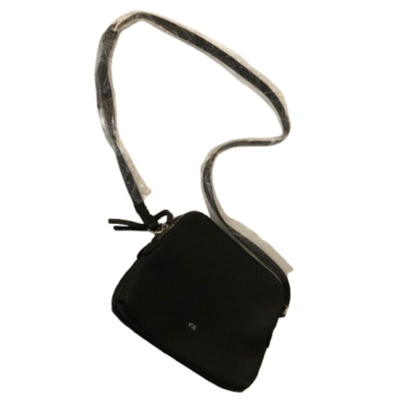 NEW - N28 Crossbody bag - Vegan leather - Black with silver hardware - Picture 1 of 6